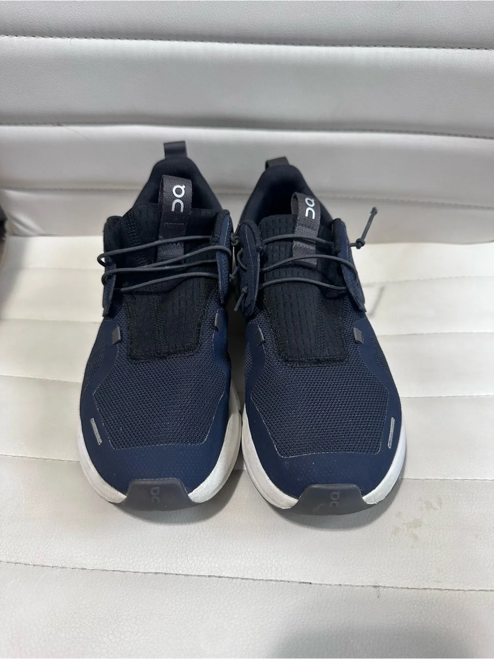 On Cloud Sky Youth Athletic Sneakers - Navy, Black and White